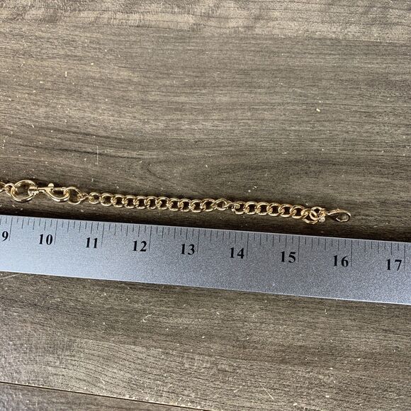 Nordstrom Rack Chain Collar Necklace Nickel Free 16 inches - Goldtone plate - Picture 6 of 7